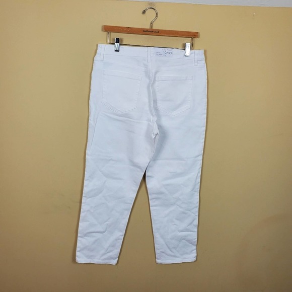 Ella Moss High Rise Slim Straight Ankle Jean in White Size 10/30 - Picture 4 of 8
